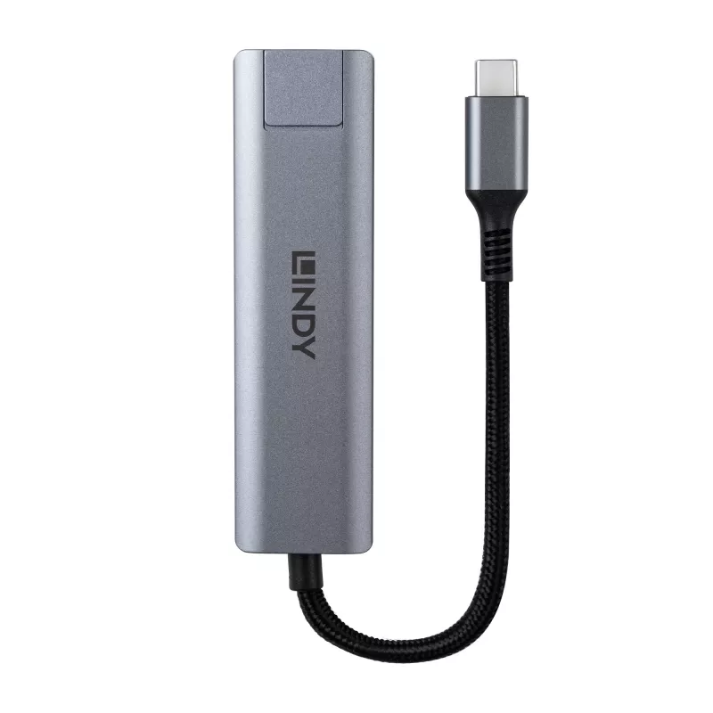 Lindy USB 3.2 Gen 2 Type-C-keskitin & Gigabit Ethernet