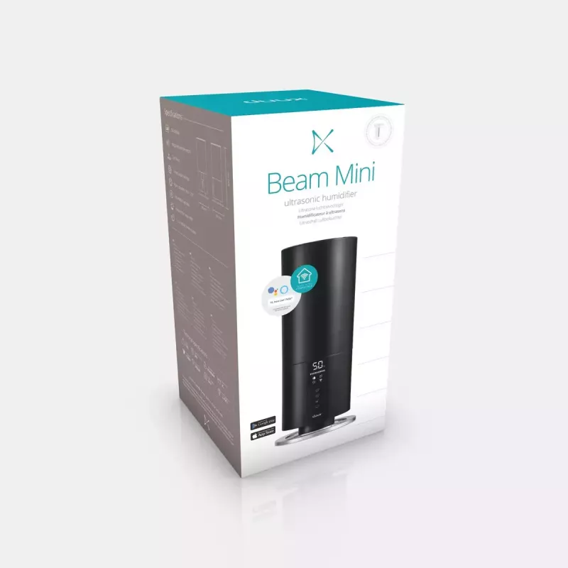 Ilmankostutin Duux Beam Mini 2 ultraääni — 3 L vesisäiliö, LED-näyttö, musta