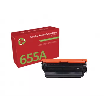 Everyday™ musta kunnostettu värikasetti Xerox, yhteensopiva HP 655A (CF450A), vakiokapasiteetti