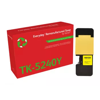 Everyday™ keltainen uudelleenvalmistettu värikasetti Xerox, yhteensopiva Kyocera TK-5240Y, vakiokapasiteetti