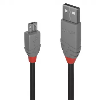 Lindy 0,5 m USB 2.0 Type-A–Micro-B-kaapeli, Anthra Line