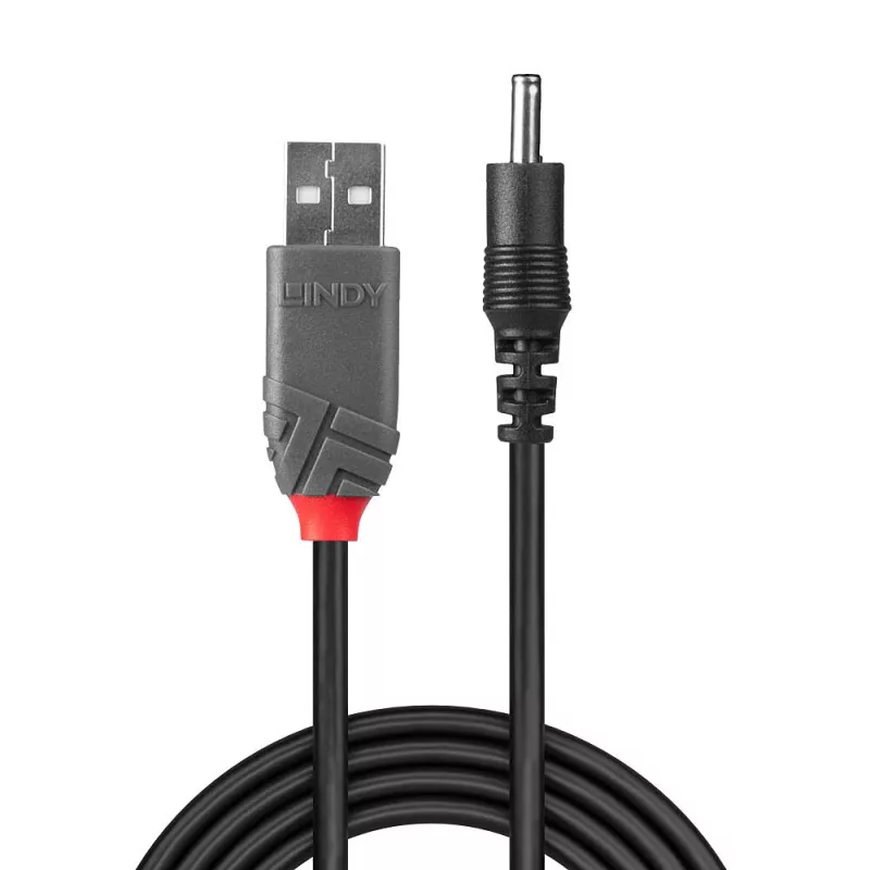 Lindy USB 2.0 Type-A–3,5 mm DC-kaapeli, 1,5 m