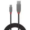 Lindy 0,2 m USB 2.0 Type-A–Mini-B-kaapeli, Anthra Line