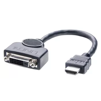 Lindy DVI-D liitäntä–HDMI pistoke adapterikaapeli, 0,2 m