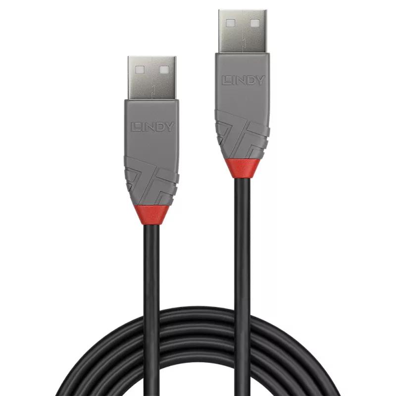 Lindy 2 m USB 2.0 Type-A-Type-A -kaapeli, Anthra Line