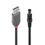 Lindy USB 2.0 Type-A - 5,5 mm DC -kaapeli, 1,5 m