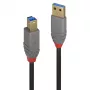 Lindy 2 m USB 3.2 Type-A-Type-B -kaapeli, 5 Gbit/s, Anthra Line