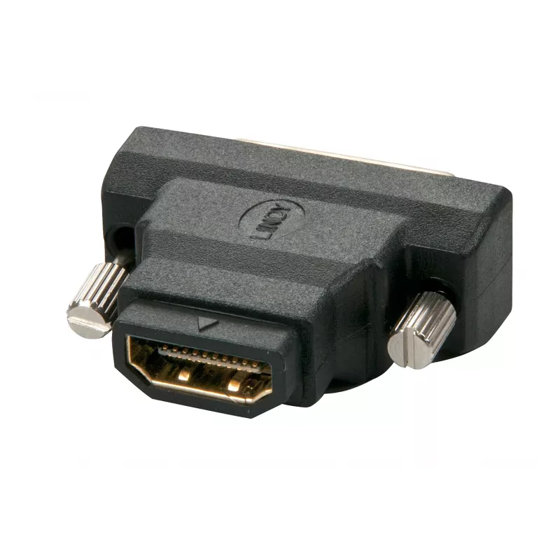 HDMI-liitin - DVI-D-pistoke -sovitin Lindy 41228