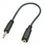 3,5 mm pistoke - 2,5 mm liitin -audiosovitin 20 cm musta