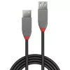 Lindy 5 m USB 2.0 Type-A -jatkokaapeli, Anthra Line