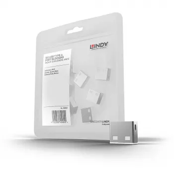 Portin estotulppa Lindy USB Port Blocker (ilman avainta) 10 kpl:n pakkaus väri valkoinen