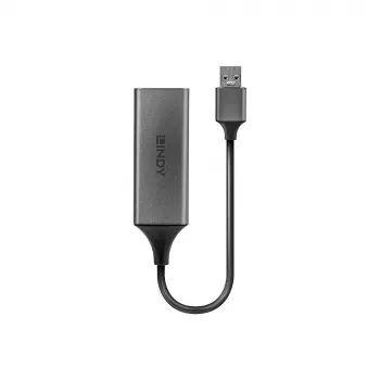 Lindy USB 3.0 Gigabit Ethernet -muunnin, johdollinen, USB, Ethernet, 5000 Mbit/s, hopea