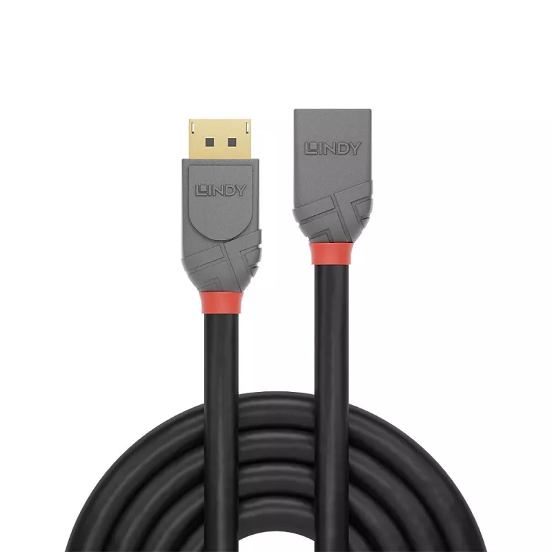 Lindy 3 m DisplayPort 1.4 -jatkokaapeli, Anthra Line
