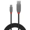Lindy USB 2.0 tyyppi A – Micro-B -kaapeli, 0,2 m, Anthra Line