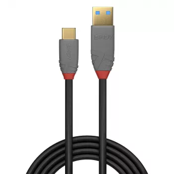 Lindy 1,5 m USB 3.2 Type-A–C-kaapeli, 10 Gbit/s, 5 A, PD, Anthra Line