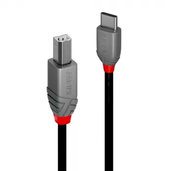 USB 2.0 Type-C–B-kaapeli Lindy 36940 0,5 m Anthra Line