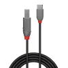 USB 2.0 Type-C–B-kaapeli Lindy 36940 0,5 m Anthra Line