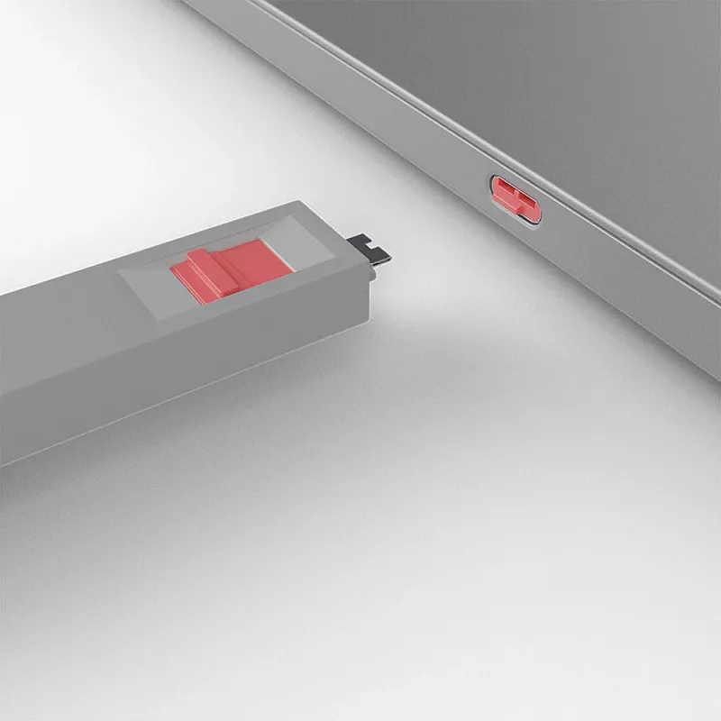 USB Type-C -porttitulpan avainsarja Lindy, 4 kpl:n pakkaus, pinkki