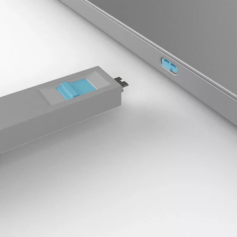Porttitulppa Lindy USB Type C -porttitulpan avainpaketti 4 kpl sininen