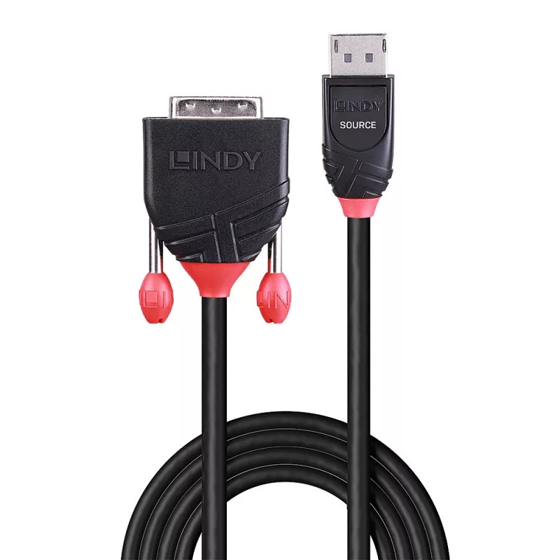 Lindy 1 m DisplayPort–DVI-D-kaapeli