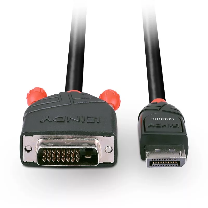 Lindy 1 m DisplayPort–DVI-D-kaapeli