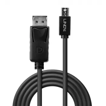 Lindy 41646 Mini DisplayPort - DisplayPort -kaapeli, uros/uros, DP 1.2, 4K 4096x2160, 2 m, musta