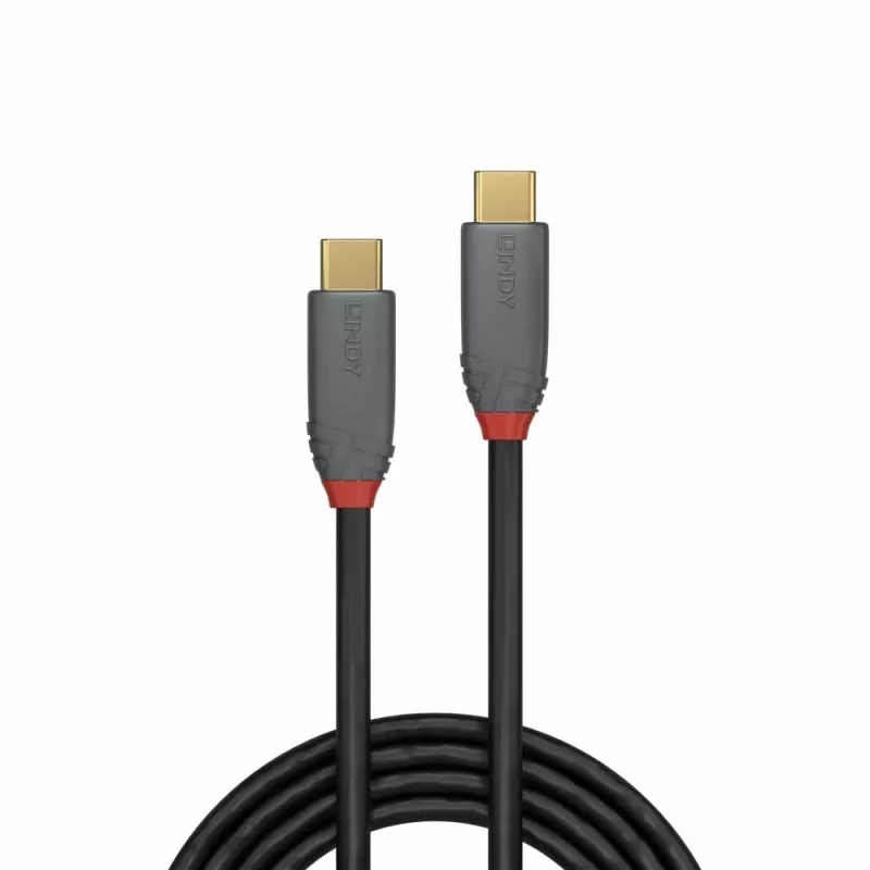 Lindy 2 m USB 3.2 Type-C -kaapeli, 5A PD, Anthra Line