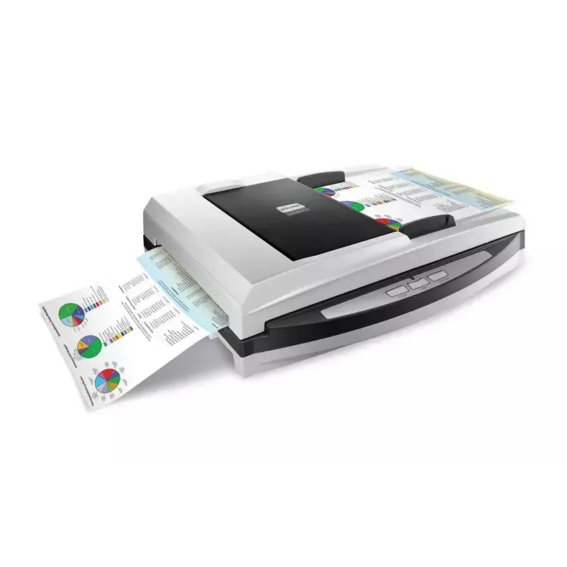 Plustek SmartOffice PL4080 ADF-tasoskanneri & ADF-skanneri 600 x 600 DPI A4 musta, harmaa