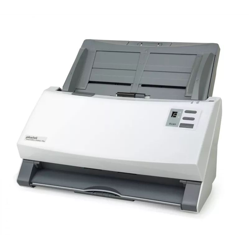 Plustek SmartOffice PS406U Plus ADF-skanneri 600 x 600 DPI A4 harmaa, valkoinen