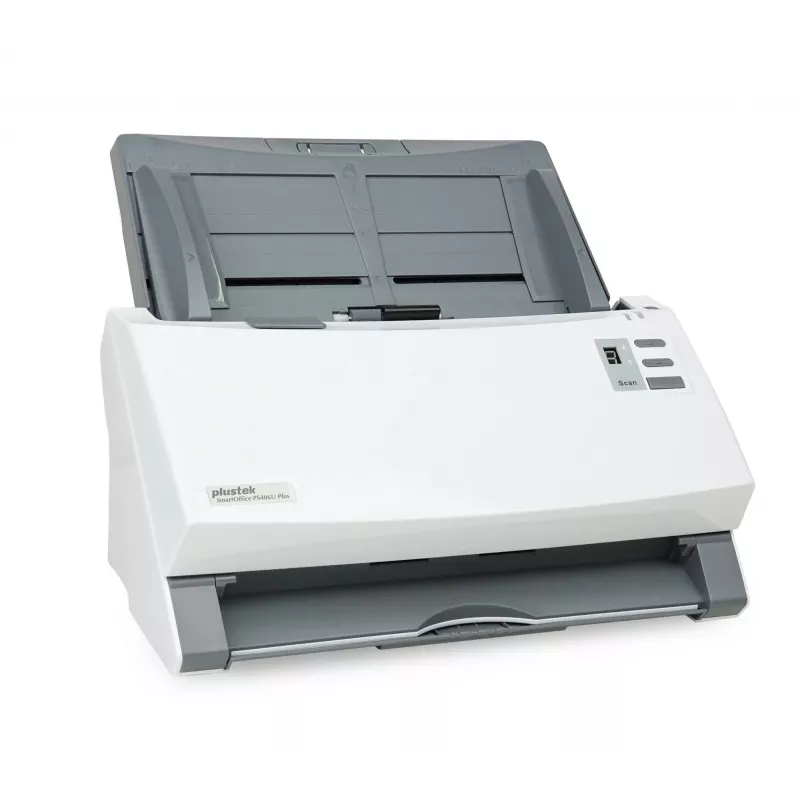 Plustek SmartOffice PS406U Plus ADF-skanneri 600 x 600 DPI A4 harmaa, valkoinen