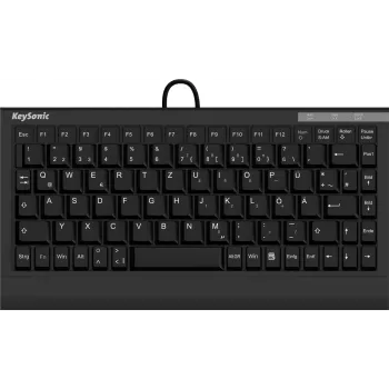 KeySonic ACK-595C+ (DE) näppäimistö toimisto USB QWERTZ saksa musta