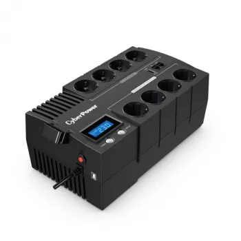 Keskeytymätön virransyöttö CYBERPOWER BR700ELCD, Line-Interactive 0,7 kVA (420 W), 8x Type-F-lähtöä, LCD, AVR