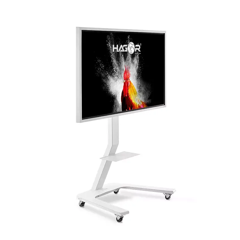 Hagor ST SA Flip II liikuteltava kärrytelinen Samsung Flip WM65R 65 tuuman näytölle, valkoinen