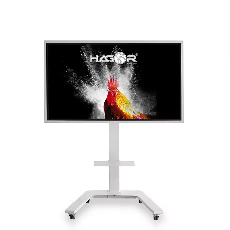 Hagor ST SA Flip II liikuteltava kärrytelinen Samsung Flip WM65R 65 tuuman näytölle, valkoinen