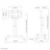 Neomounts PLASMA-M2500SILVER TV-telinepyörillä 42-100