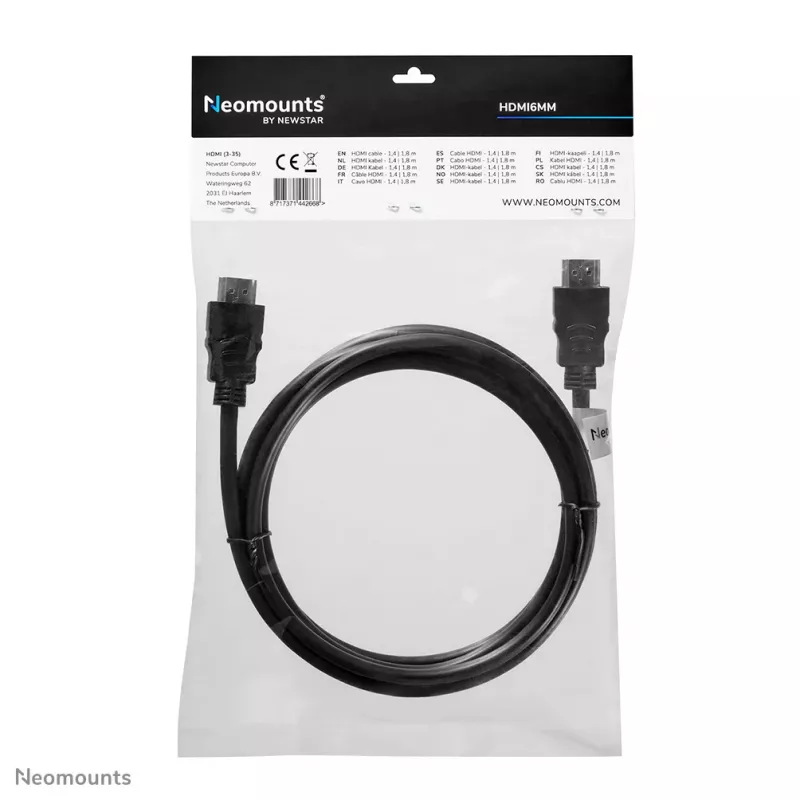 Neomounts HDMI6MM HDMI-kaapeli – 1,8 metriä