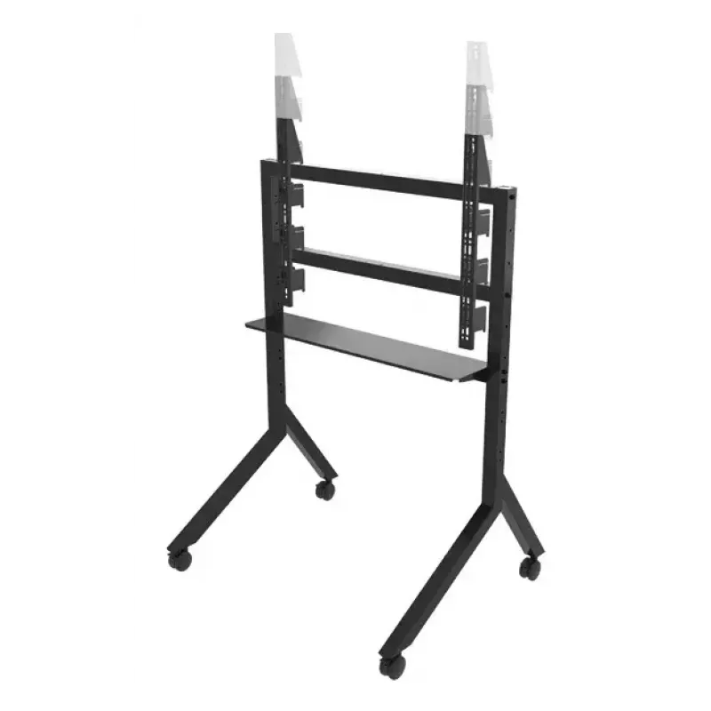 B-Tech BT8545/B tv-kärry, 55–86 tuumaa, VESA 900x600, enintään 100 kg, hyllyllä, musta
