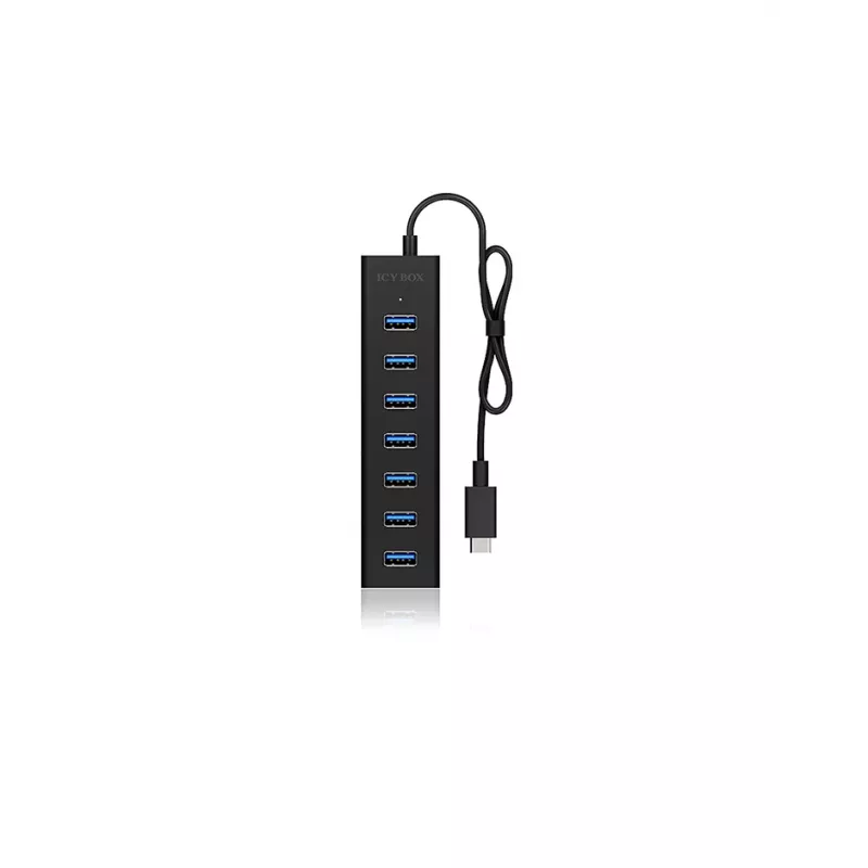ICY BOX IB-HUB1700-C3 USB 3.2 Gen 1 (3.1 Gen 1) Type-C 5000 Mbit/s musta