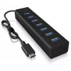 ICY BOX IB-HUB1700-C3 USB 3.2 Gen 1 (3.1 Gen 1) Type-C 5000 Mbit/s musta