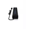 ICY BOX IB-HUB1700-C3 USB 3.2 Gen 1 (3.1 Gen 1) Type-C 5000 Mbit/s musta