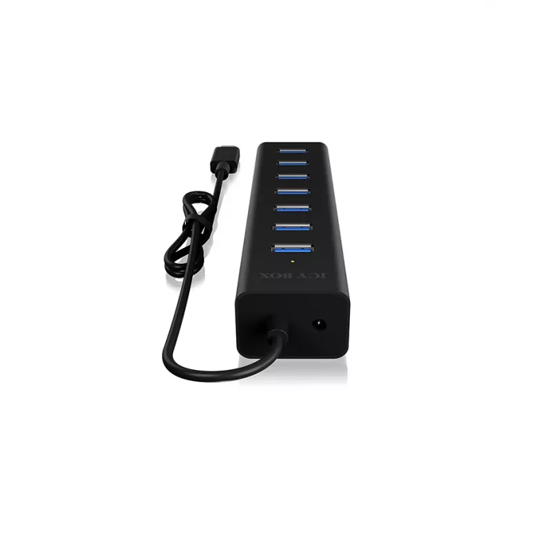 ICY BOX IB-HUB1700-C3 USB 3.2 Gen 1 (3.1 Gen 1) Type-C 5000 Mbit/s musta