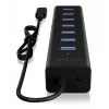 ICY BOX IB-HUB1700-C3 USB 3.2 Gen 1 (3.1 Gen 1) Type-C 5000 Mbit/s musta