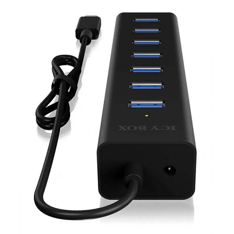 ICY BOX IB-HUB1700-C3 USB 3.2 Gen 1 (3.1 Gen 1) Type-C 5000 Mbit/s musta
