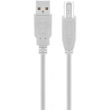 USB-A–USB-B-kaapeli GOOBAY 68712, USB 2.0 HiSpeed, 1,8 m, harmaa