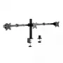 LogiLink BP0107 pöytäteline kolmelle näytölle, 17-27 tuumaa, 7 kg per varsi, VESA 75x75/100x100, teräs, musta