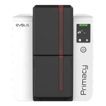 Muovikorttitulostin Evolis Primacy 2 — värisublimaatio/hartsilämpösiirto, 300 x 1200 DPI, 100 arkin syöttö, Fast Ethernet