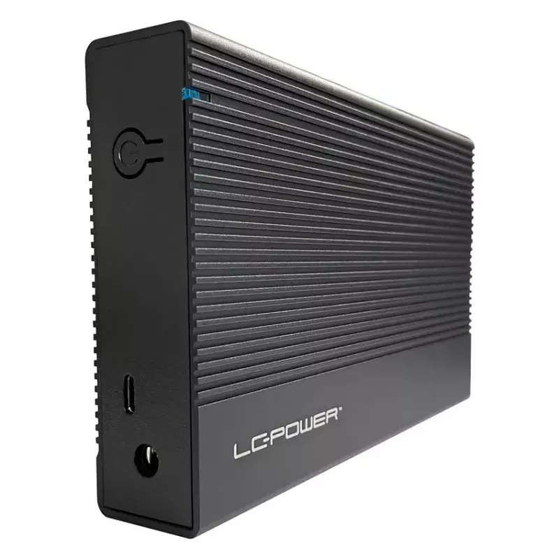 LC-Power LC-25U3-C 2,5 tuuman SATA HDD -kotelo, USB-C 3.2 Gen 2x1 10 Gb/s, SATA 6 Gb/s, musta