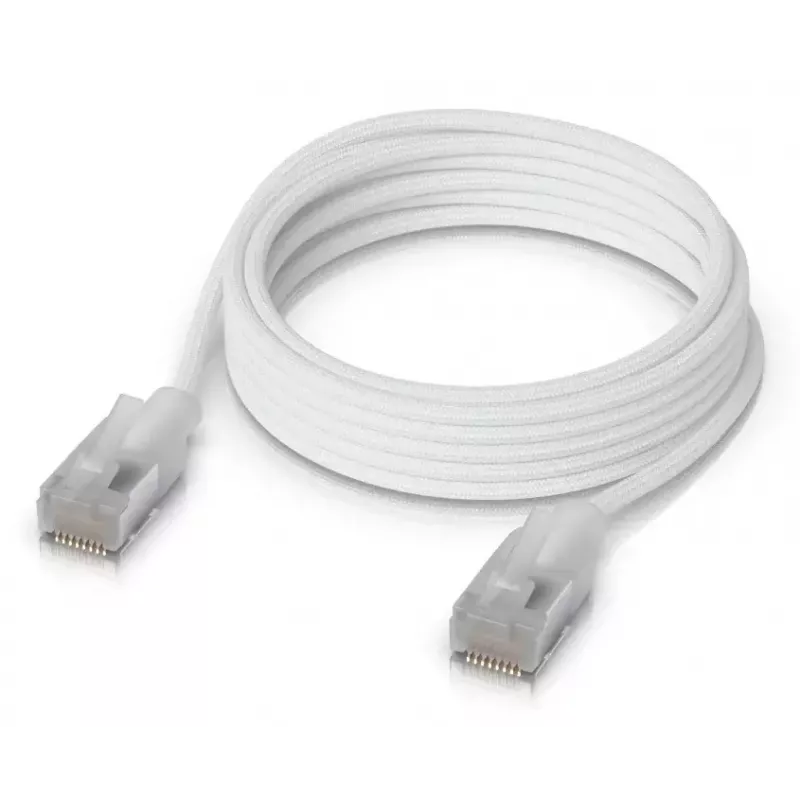 Verkkokaapeli Ubiquiti UACC-Cable-Patch-EL-C6A-2M-W RJ-45 Cat6a 2 m läpinäkyvän valkoinen