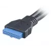 USB-kaapeli 2 x USB A Akasa AK-CBUB09-15BK musta