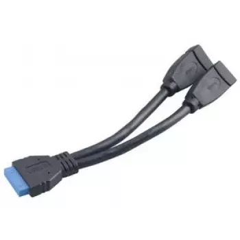 USB-kaapeli 2 x USB A Akasa AK-CBUB09-15BK musta